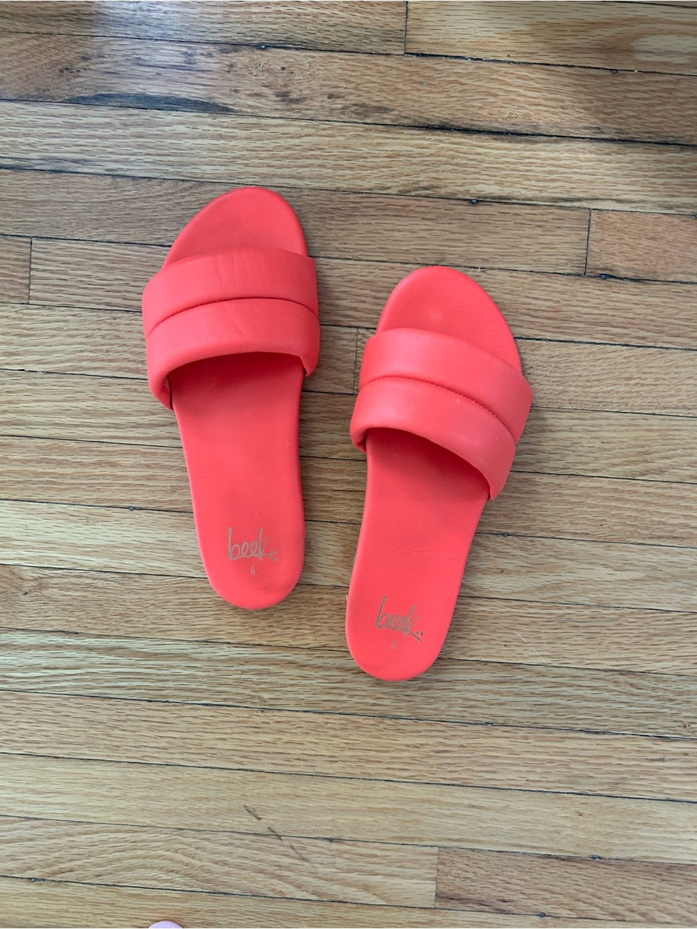Beek sugarbird leather slide sandals